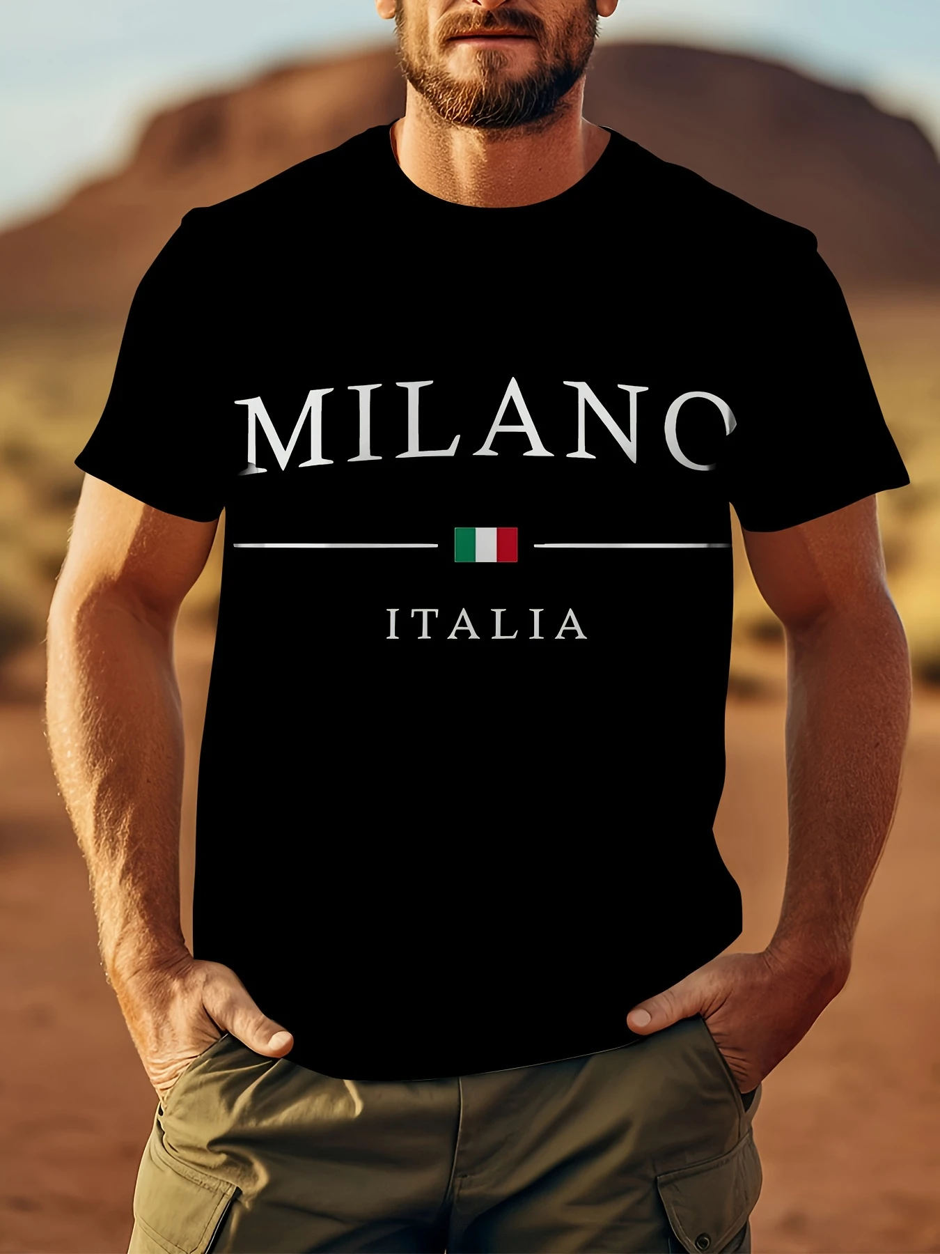 Street Fashion Of Milan - เสื้อยืดผู้ชายไซส์ใหญ่ ระบายอากาศ แห้งเร็ว ลายพิมพ์ 3 มิติ