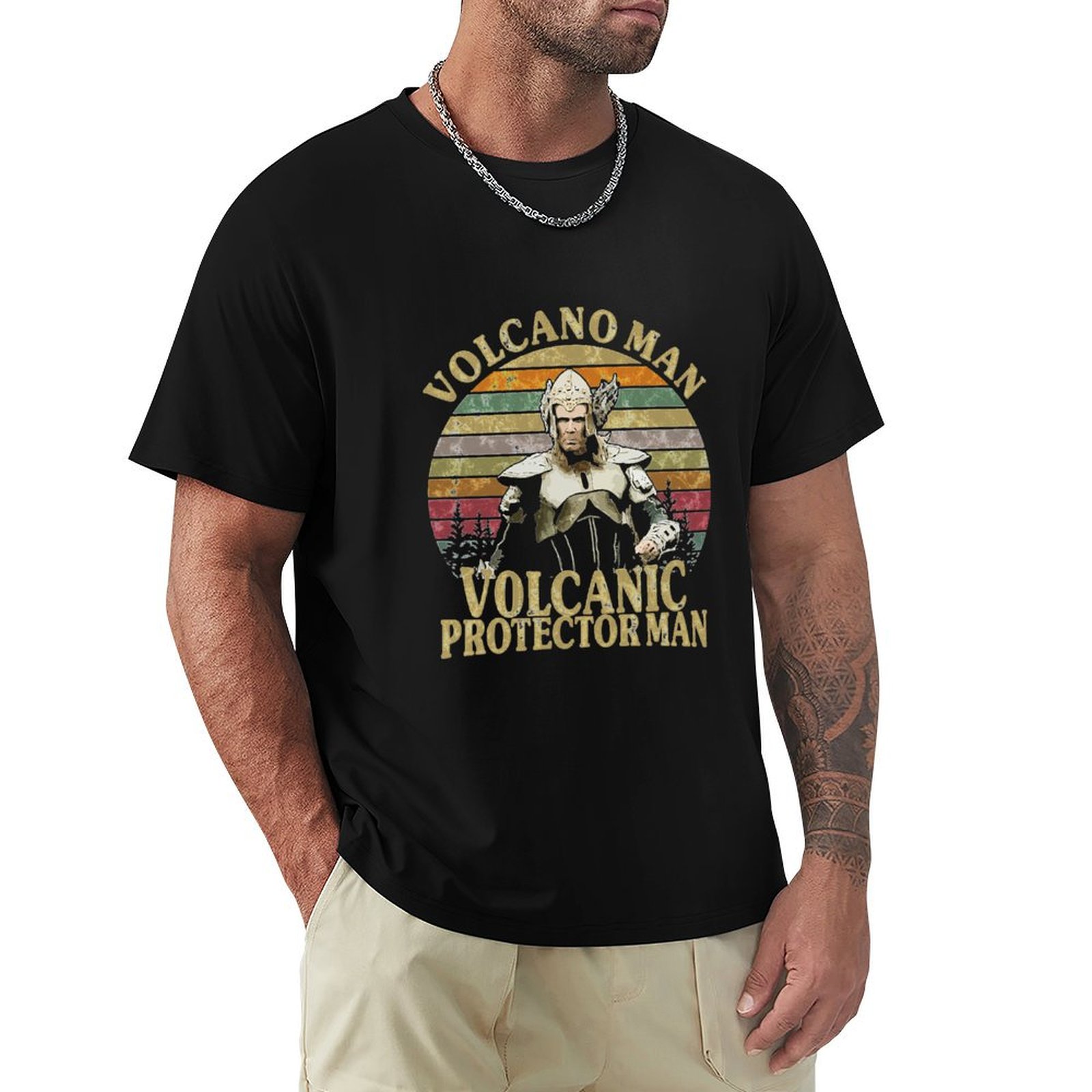 Street Fashion Essentials - เสื้อยืด Volcano Man Essential สไตล์สตรีทแฟชั่นลำลอง