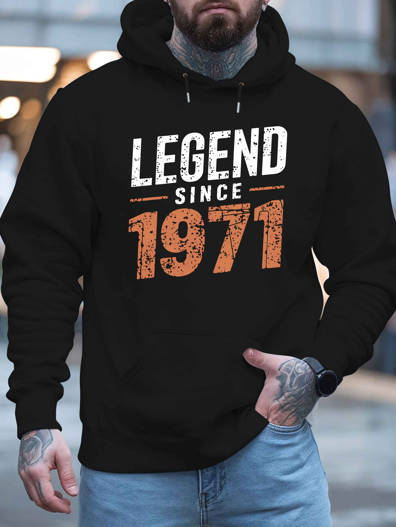 Street Fashion Guys - แดปปี้ กาย เลเจนด์ ซี 1971 เสื้อสเวตเตอร์กำมะหยี่พิมพ์ลายสำหรับผู้ชายแฟชั่นใหม่สำหรับฤดูใบไม้ร่วงและฤดูหนาว,