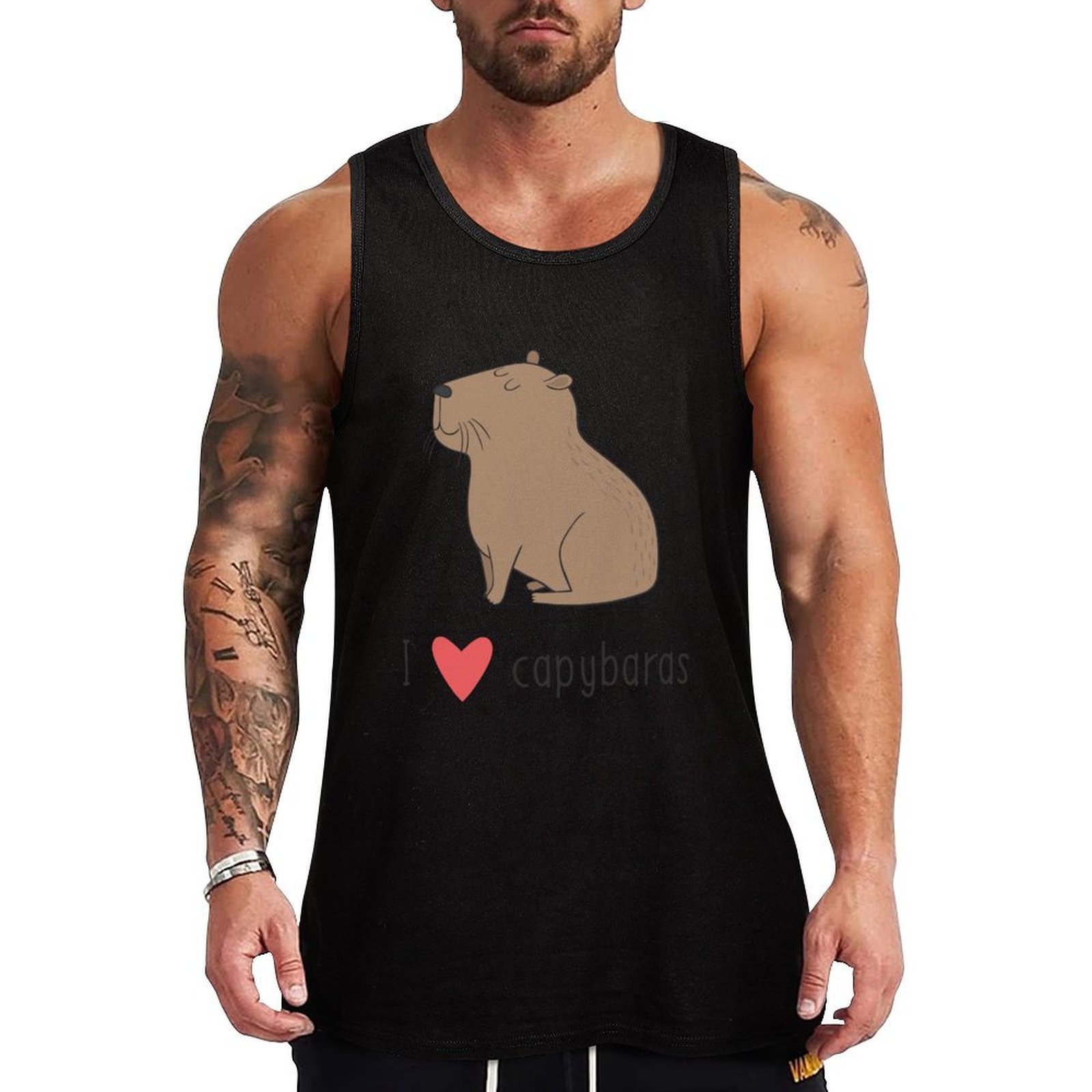 Street Fashion Urban - เสื้อยืด I Love Capybaras - เสื้อยืดคาปิบาร่าน่ารัก