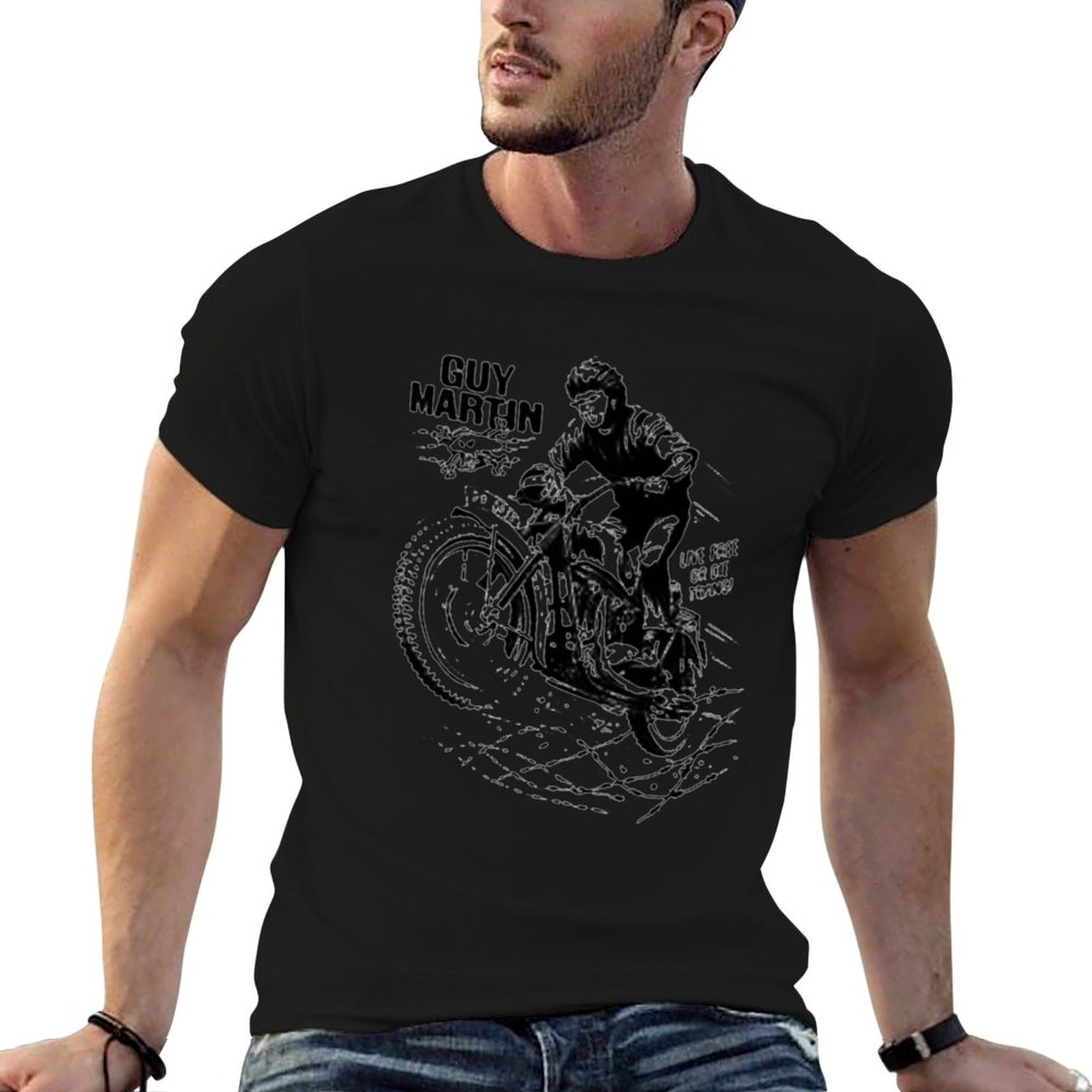 Street Fashion Guys - กาย มาร์ติน เสื้อยืดไอส์ออฟแมนในตำนาน เสื้อยืดแฟชั่นแนวสตรีทลำลอง