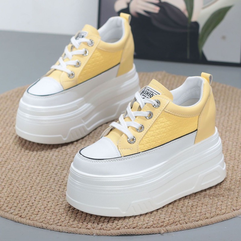 Chunky Sneaker Platform - รองเท้าผ้าใบส้นเตารีดแบบหนา รุ่นใหม่ ปี 2026 หนังแท้ 10