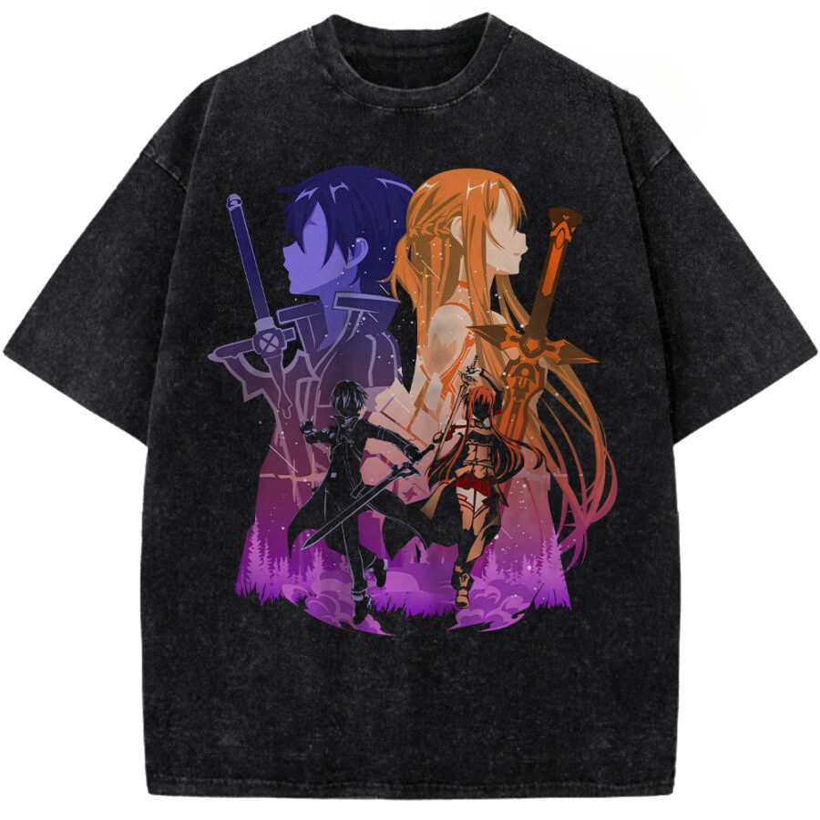 Street Fashion Online - เสื้อยืดลายกราฟิก Sword Art Online คิริโตะ อาสึนะ