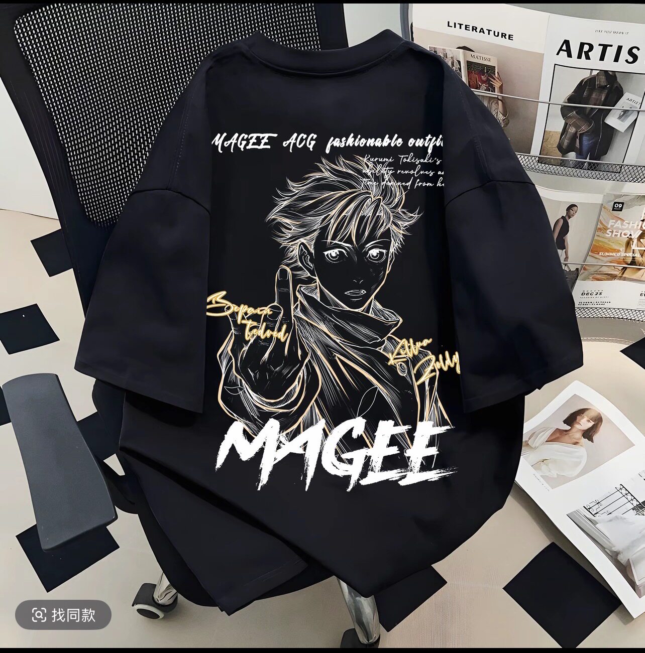 Street Fashion Model - จูจุสึไคเซ็น 2026 ซัมเมอร์ โอคคตสึ ยูตะเสื้อยืดผู้ชายอะนิเมะพิมพ์ลายลำลองหลวมโอเวอร์ไซส์สตรีทแวร์แฟชั่นเสื้อยืด Y2k