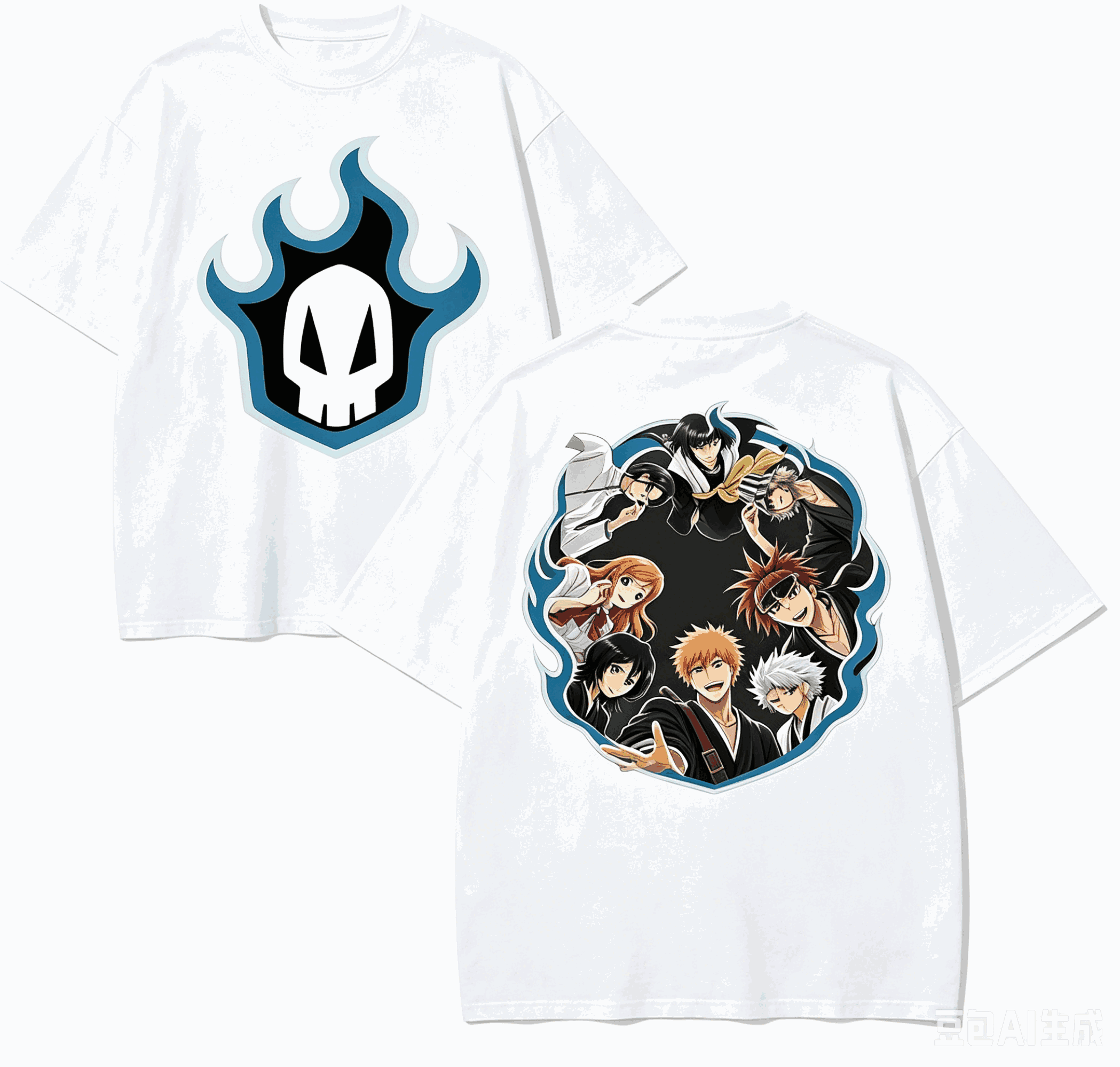 Street Fashion Model - เสื้อยืด Bleach Anime Lover สไตล์ฮาราจูกุ ผ้าฝ้าย