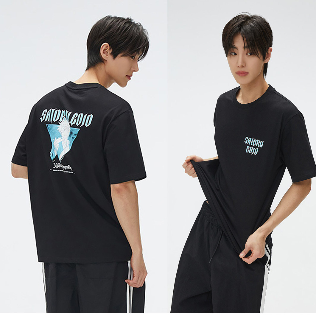 Street Fashion Model - จูจุสึไคเซ็น 26 ซัมเมอร์ ฟุชิกุโระ เมกุมิเสื้อยืดผู้ชายอะนิเมะพิมพ์ลายลำลองหลวมโอเวอร์ไซส์สตรีทแวร์แฟชั่นเสื้อยืด Y2k