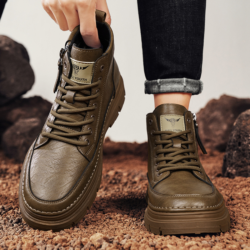 รองเท้าบูทสั้นแฟชั่นสำหรับผู้ช - Street Fashion Essentials บทวิจารณ์และราคา