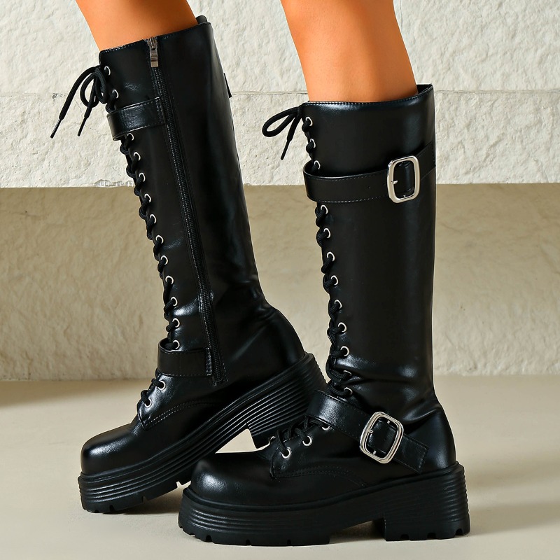 รองเท้าบูทหุ้มข้อผู้หญิงแบบพื้ - Chunky Sneaker Platform บทวิจารณ์และราคา