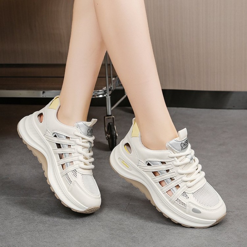 รองเท้าผ้าใบผู้หญิง หัวกลม พื้ - Chunky Sneaker Platform บทวิจารณ์และราคา
