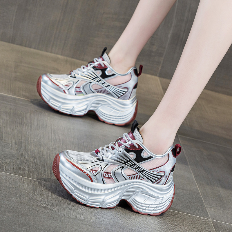 รองเท้าผ้าใบเสริมส้นสูง 8 ซม.  - Chunky Sneaker Platform บทวิจารณ์และราคา
