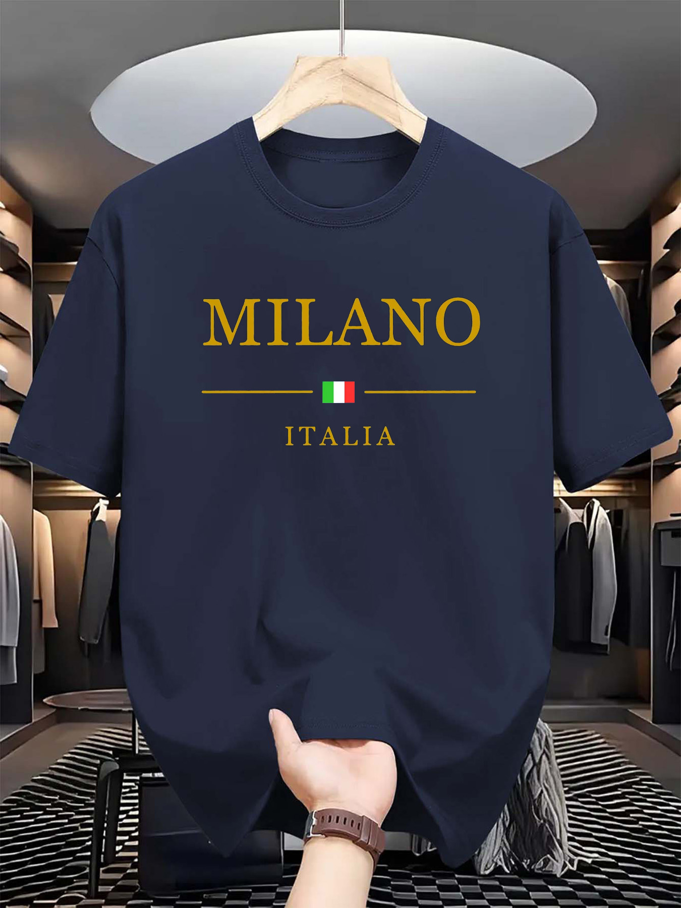 เสื้อยืดผ้าฝ้ายแท้ลายพิมพ์มิลา - Street Fashion Of Milan บทวิจารณ์และราคา