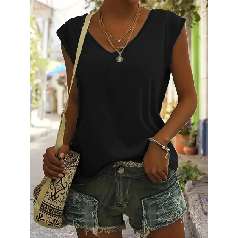 PLUS ขนาดผู้หญิงสีทึบแฟชั่น V  - Street Fashion Plus Size บทวิจารณ์และราคา