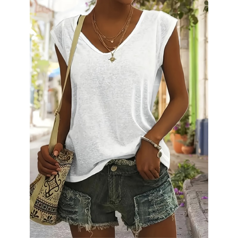 PLUS ขนาดผู้หญิงสีทึบแฟชั่น V  - Street Fashion Plus Size บทวิจารณ์และราคา