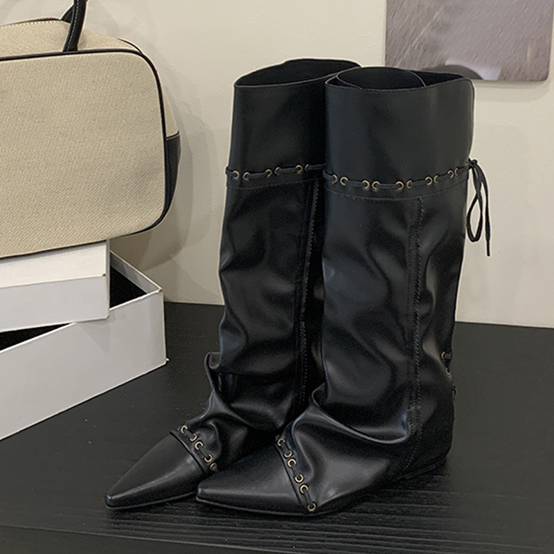 รองเท้าบูทหุ้มข้อผูกเชือกแบบมี - Street Fashion Designer บทวิจารณ์และราคา