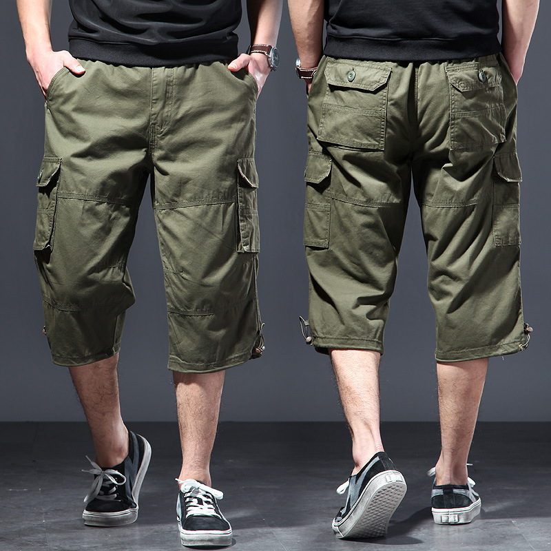 กางเกงผู้ชายผ้าฝ้าย 3/4 ขา ทรง - Street Fashion Plus Size บทวิจารณ์และราคา