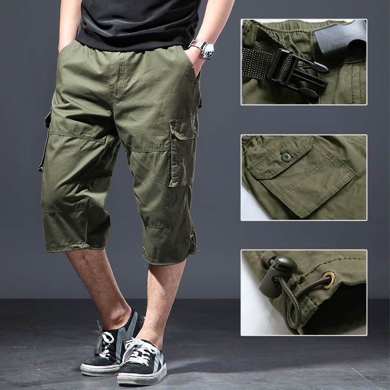 กางเกงผู้ชายผ้าฝ้าย 3/4 ขา ทรง - Street Fashion Plus Size บทวิจารณ์และราคา