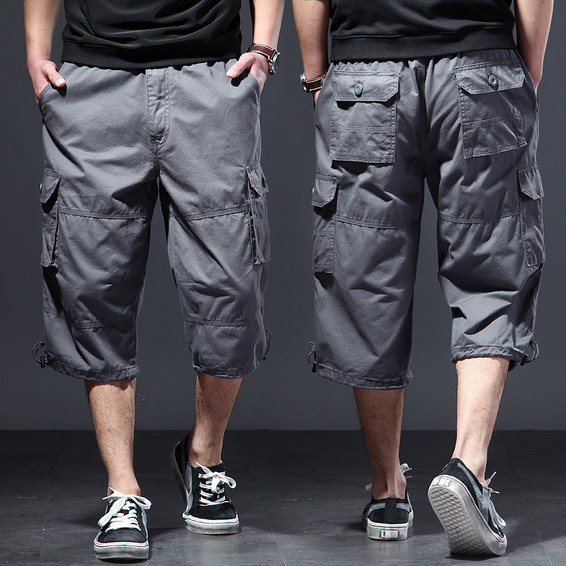 กางเกงผู้ชายผ้าฝ้าย 3/4 ขา ทรง - Street Fashion Plus Size บทวิจารณ์และราคา