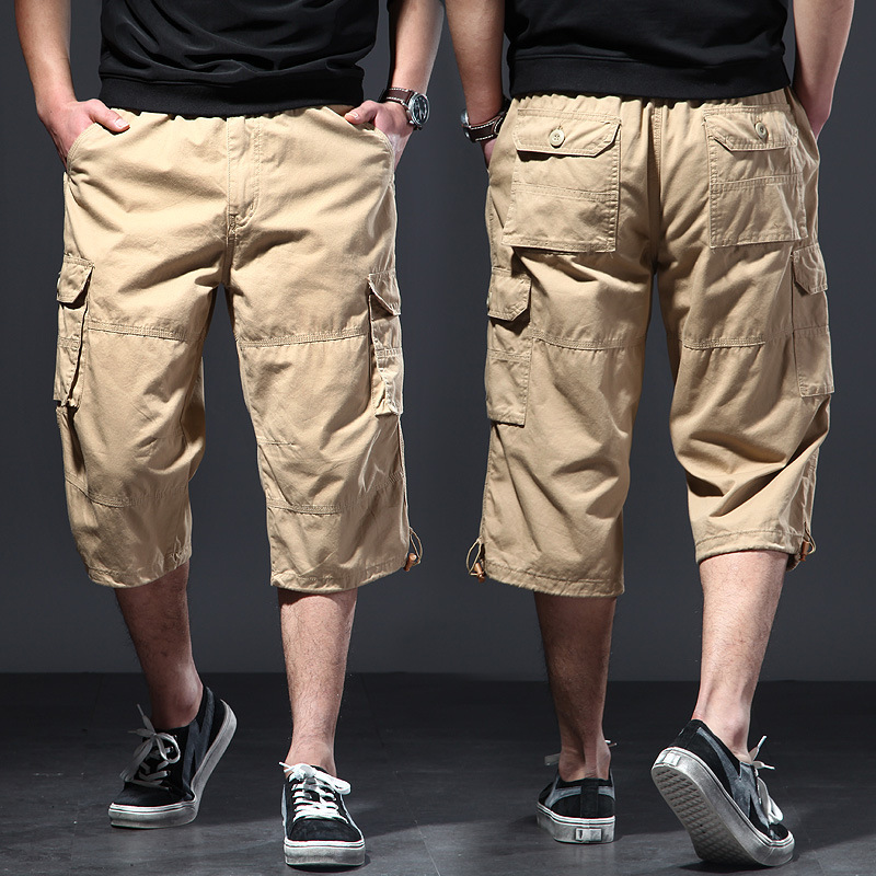 กางเกงผู้ชายผ้าฝ้าย 3/4 ขา ทรง - Street Fashion Plus Size บทวิจารณ์และราคา