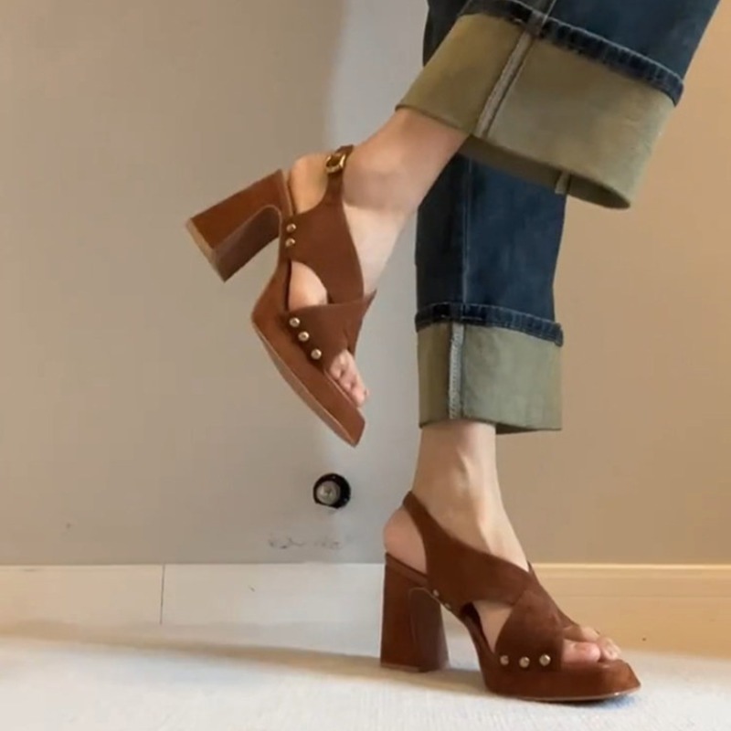 รองเท้าส้นสูงแบบเปิดนิ้วเท้าสไ - Chunky Sneaker Platform บทวิจารณ์และราคา