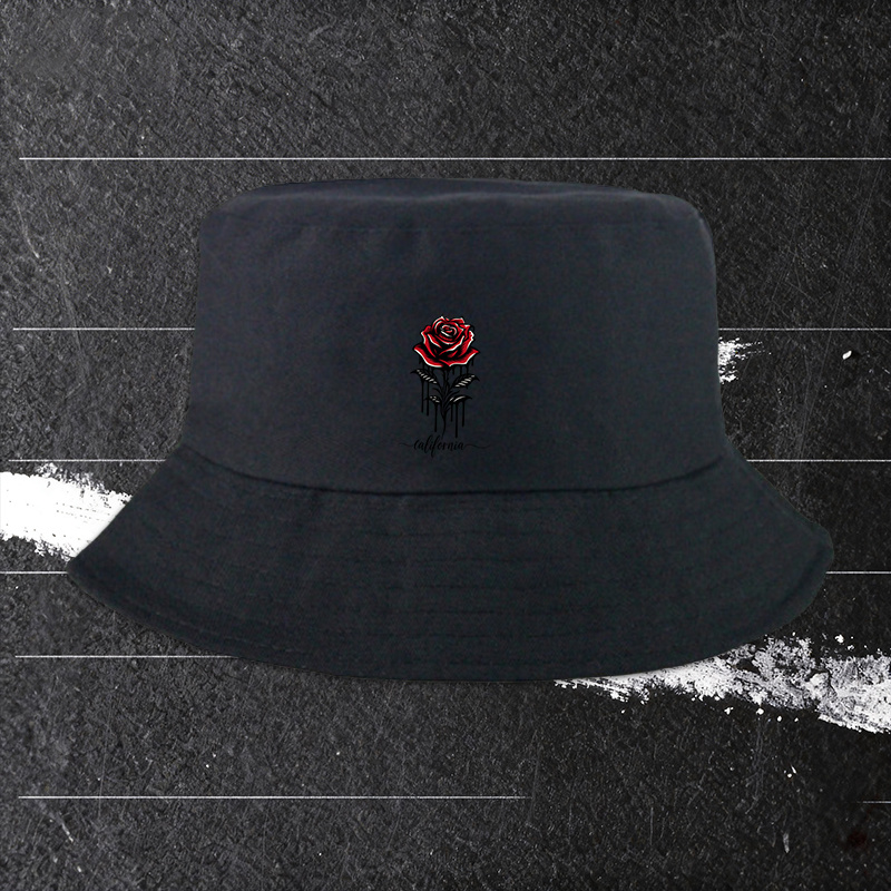หมวกชาวประมงพิมพ์ลายดอกกุหลาบส - Street Fashion Essentials บทวิจารณ์และราคา