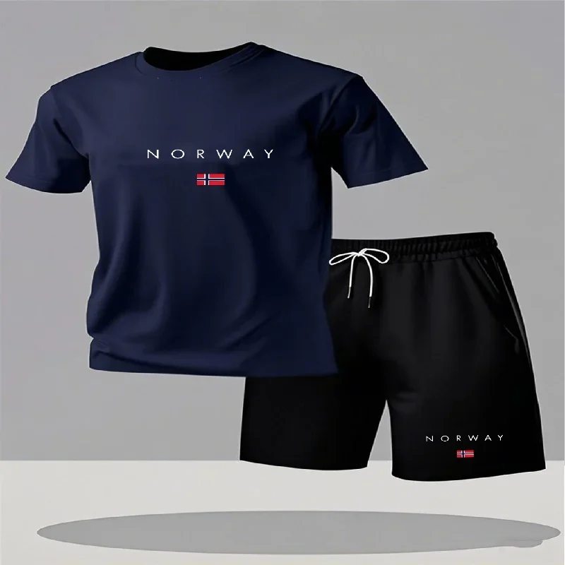 ชุดเซ็ตเสื้อยืดแขนสั้นกางเกงขา - Street Fashion Urban บทวิจารณ์และราคา
