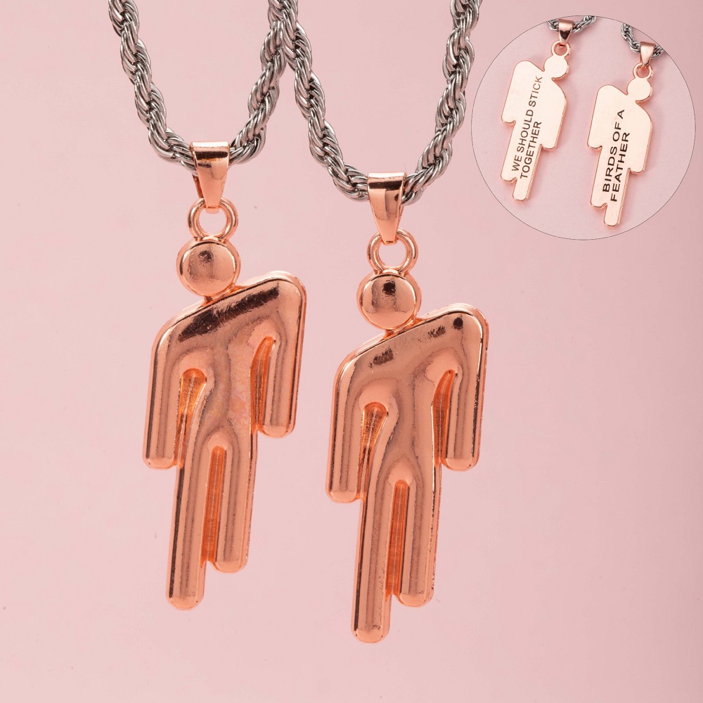 สร้อยคอคู่แบบหัวเฉียง สไตล์ฮิป - Fashion Street Singapore บทวิจารณ์และราคา