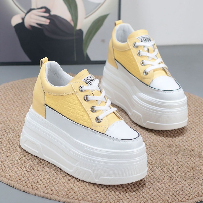 รองเท้าผ้าใบส้นเตารีดแบบหนา รุ - Chunky Sneaker Platform บทวิจารณ์และราคา