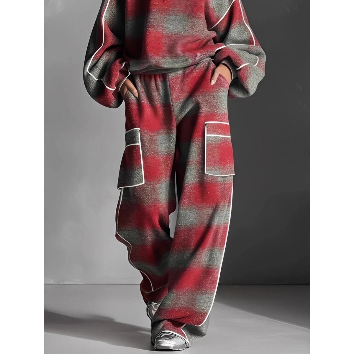 ชุดเซ็ตสูทลายสก็อตสไตล์ครอส-บอ - Street Fashion Look บทวิจารณ์และราคา