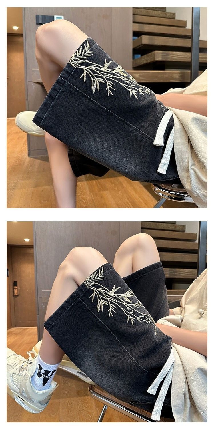 กางเกงยีนส์ขาสั้นผู้ชายสไตล์จี - Street Fashion Plus Size บทวิจารณ์และราคา