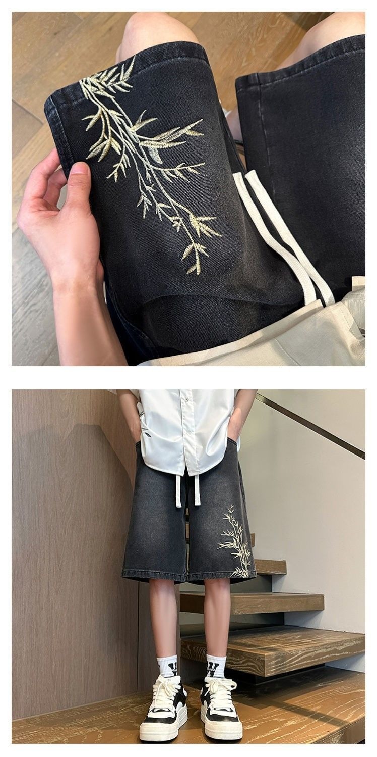 กางเกงยีนส์ขาสั้นผู้ชายสไตล์จี - Street Fashion Plus Size บทวิจารณ์และราคา
