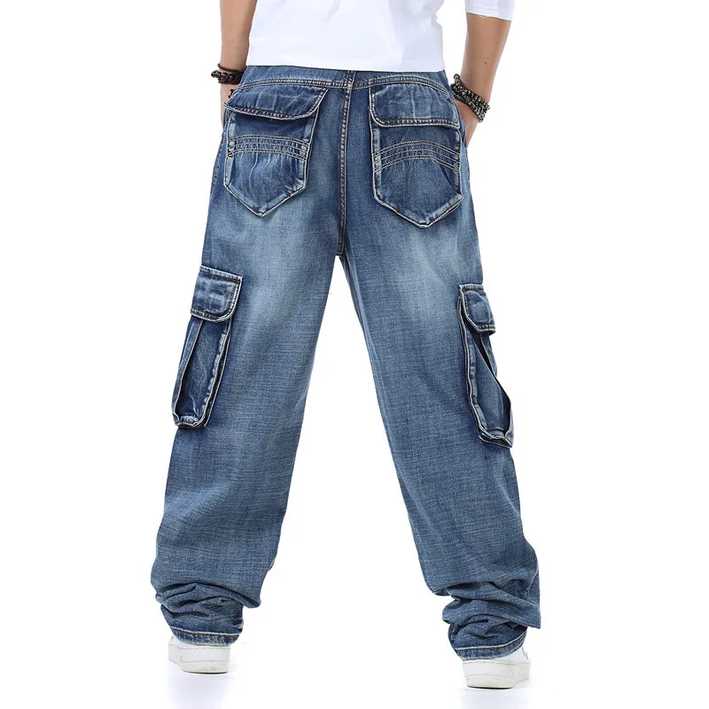 Mens Baggy กางเกงยีนส์ฤดูใบไม้ - Street Fashion Guys บทวิจารณ์และราคา