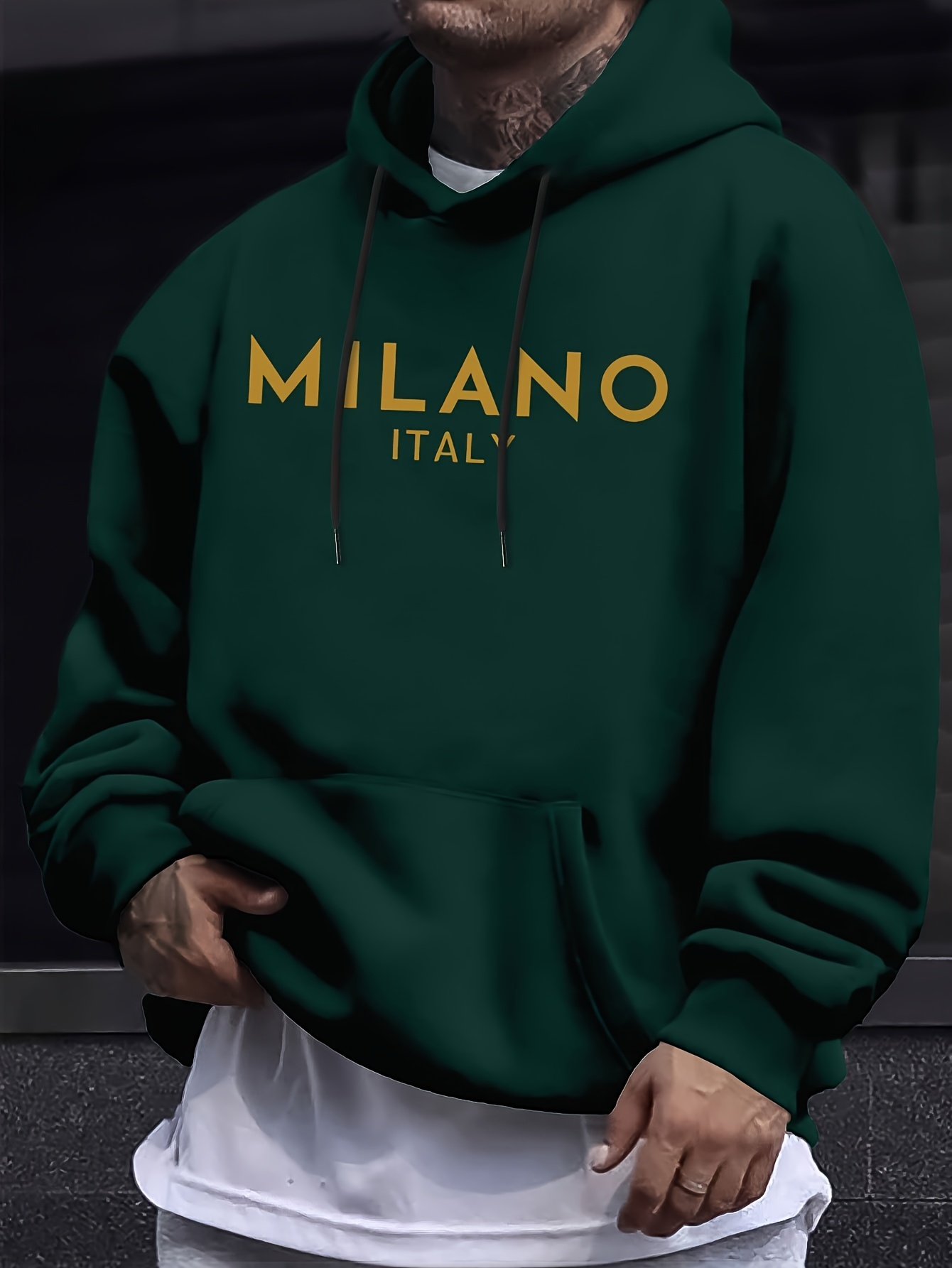 เสื้อฮู้ดดี้ Milan Letter สำหร - Street Fashion Of Milan บทวิจารณ์และราคา