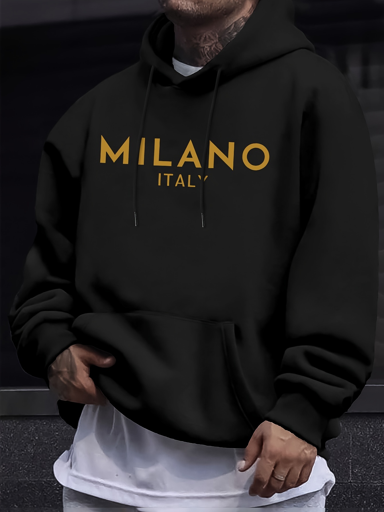 เสื้อฮู้ดดี้ Milan Letter สำหร - Street Fashion Of Milan บทวิจารณ์และราคา