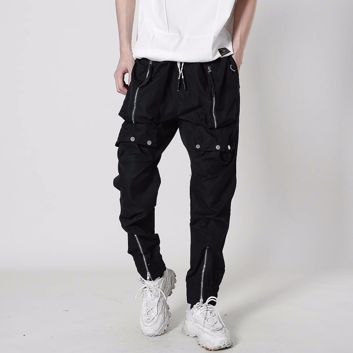 Techwear กางเกงคาร์โก้อเนกประส - Techwear Pants Tactical บทวิจารณ์และราคา