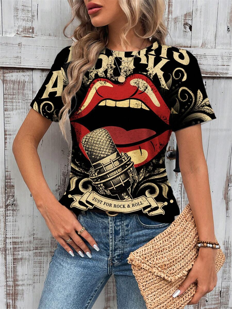 เสื้อยืดผู้หญิงลายผีเสื้อ ฤดูร - Street Fashion Urban บทวิจารณ์และราคา