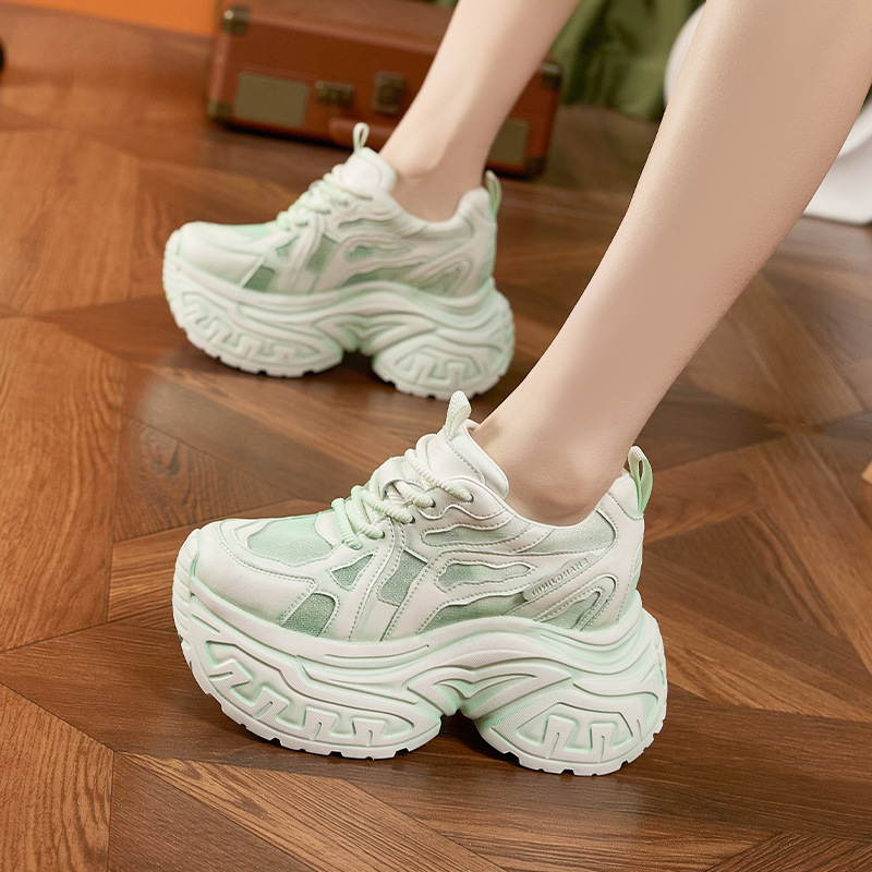 รองเท้าผ้าใบแฟชั่นผู้หญิงแบบหน - Chunky Sneaker Platform บทวิจารณ์และราคา