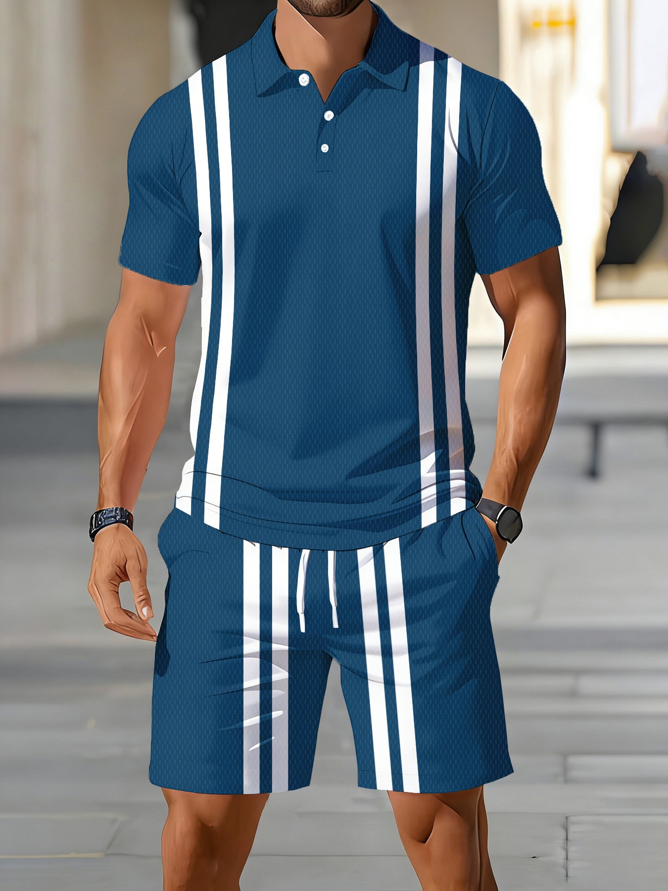 เสื้อโปโลแขนสั้นผู้ชายดีไซน์ให - Street Fashion Designer บทวิจารณ์และราคา