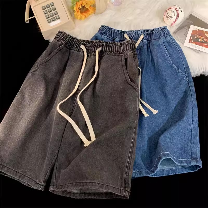 กางเกงยีนส์ขาสั้นผู้ชาย ฤดูร้อ - Street Fashion Urban บทวิจารณ์และราคา