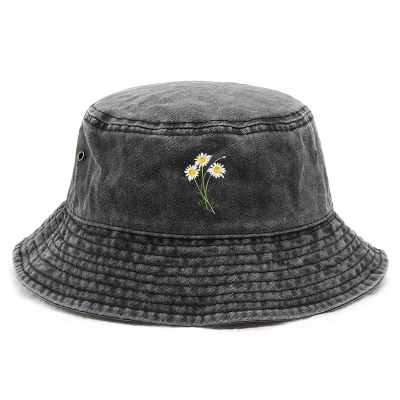 หมวกบักเก็ตผ้าฝ้ายลายดอกไม้สไต - Baseball Cap Fitted บทวิจารณ์และราคา